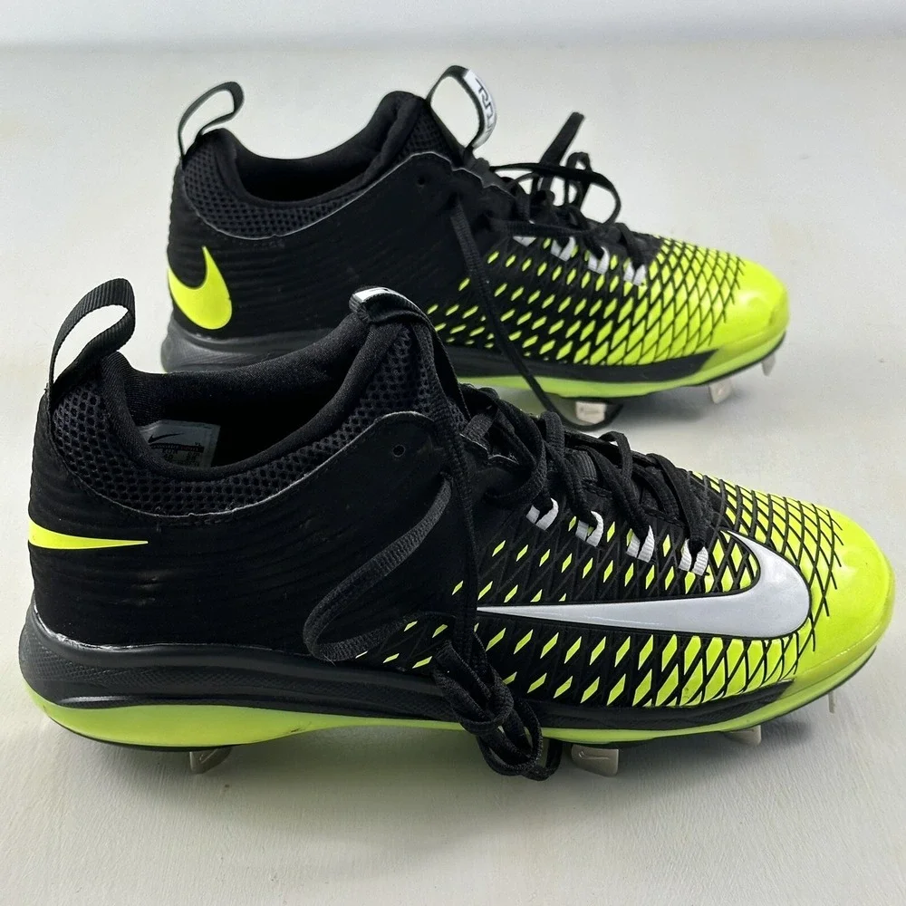 New Nike AIR TROUT 2 PRO Shoes Men 7 Black Volt BASEBALL Metal CLEATS 807133-017
